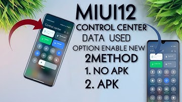 How To Enable Daily Data Usage Option In MIUI 12 Control Center Any Xiaomi Phone |Enable Data Usag