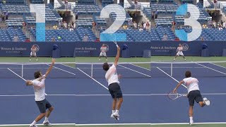 Federer 1st Serve (Rear View) | Master Class