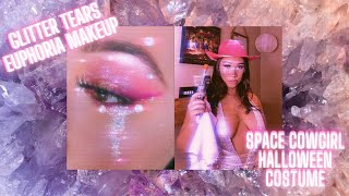 EUPHORIA GLITTER TEARS MAKEUP TUTORIAL + SPACE COWGIRL COSTUME | YASMEEN AKAO