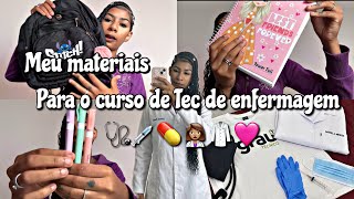 VOU FAZER FACUL DE TEC DE ENFERMAGEM🥹🩷💉👩🏽‍⚕️ ( mostrei todos os matérias 🩷