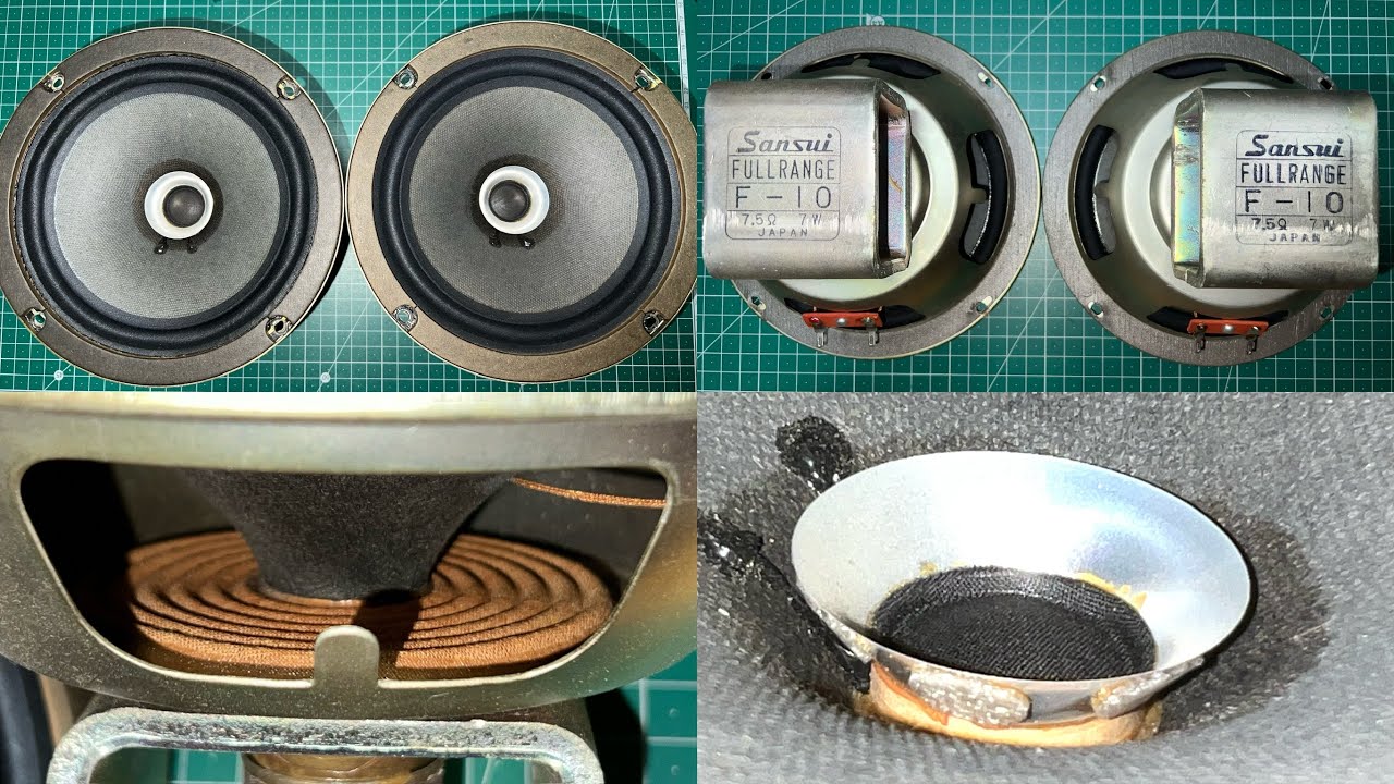 名機】Sansui SP-10 ビンテージスピーカー 格子グリル 木製 美品 名機