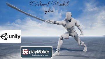 Sword Combat system made with unity and playmaker (no coding). #unity #playmaker #gamedev #unity3d