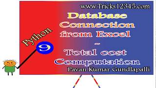 Python: Excel To SQL Connection Computation Of Total Cost_9