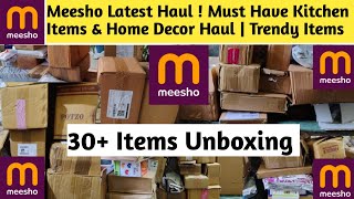 Meesho Latest Haul ! Must Have Kitchen Items &amp; Home Decor Haul | Trendy Items|30 Items #meesho #sale