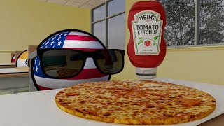 Countryballs School : Making Pizza [3D Animation]