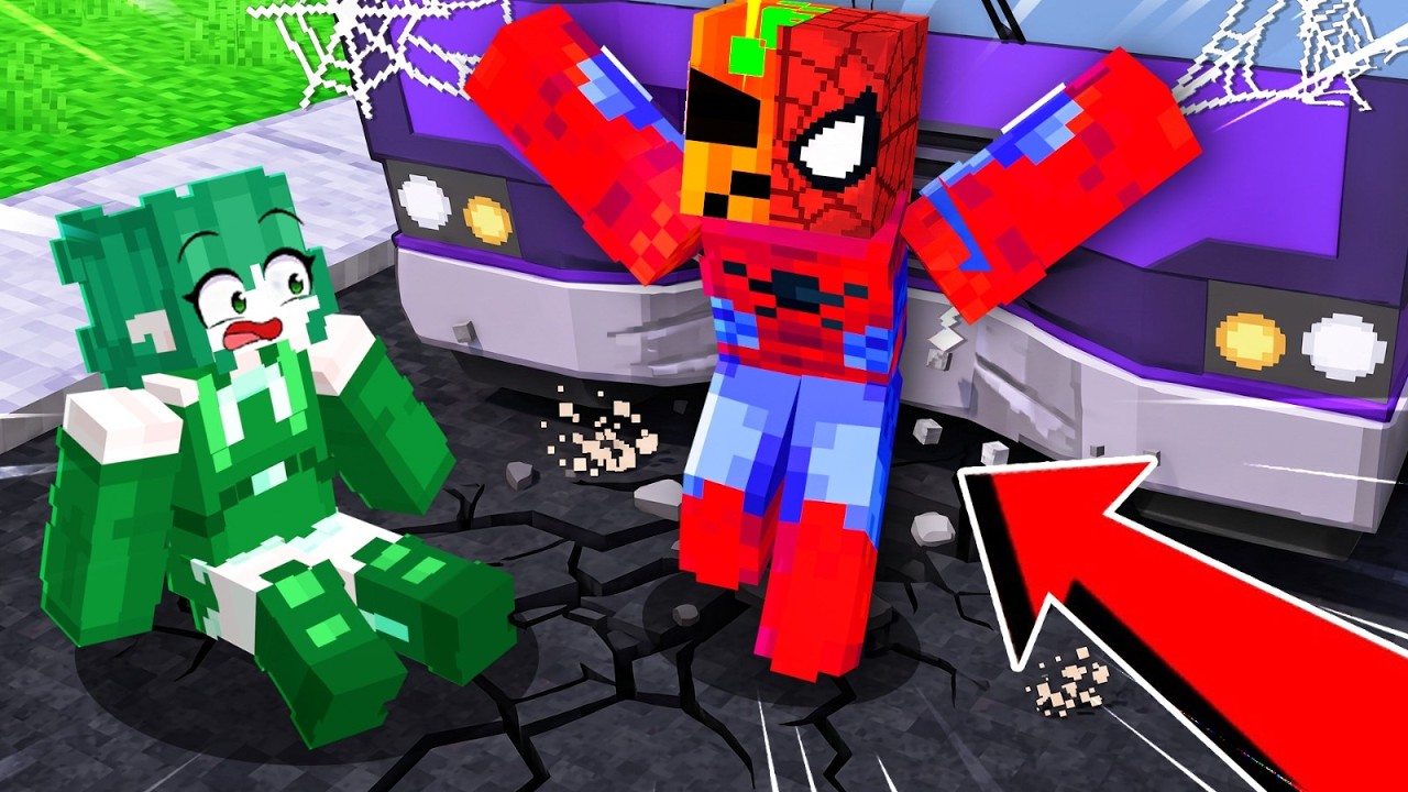 Fui SPIDER MAN para SALVAR a MIS AMIGOS en Minecraft