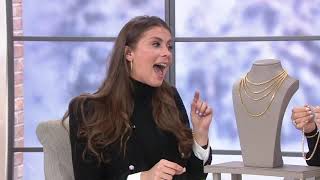 Italian Gold Bold Round Box Chain Necklace, 14K on QVC