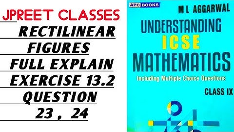 class9 #mlaggarwal chapter 13  #rectilinear figures #basic exercise 13.2 question 23,24 #icse #notes