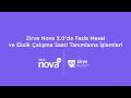 Zirve Nova 2.0'da Fazla Mesai ve Eksik Çalışma Saati Tanımlama İşlemleri