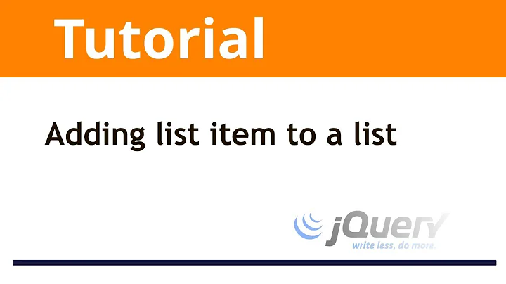 jQuery: Adding list item to a list using jquery