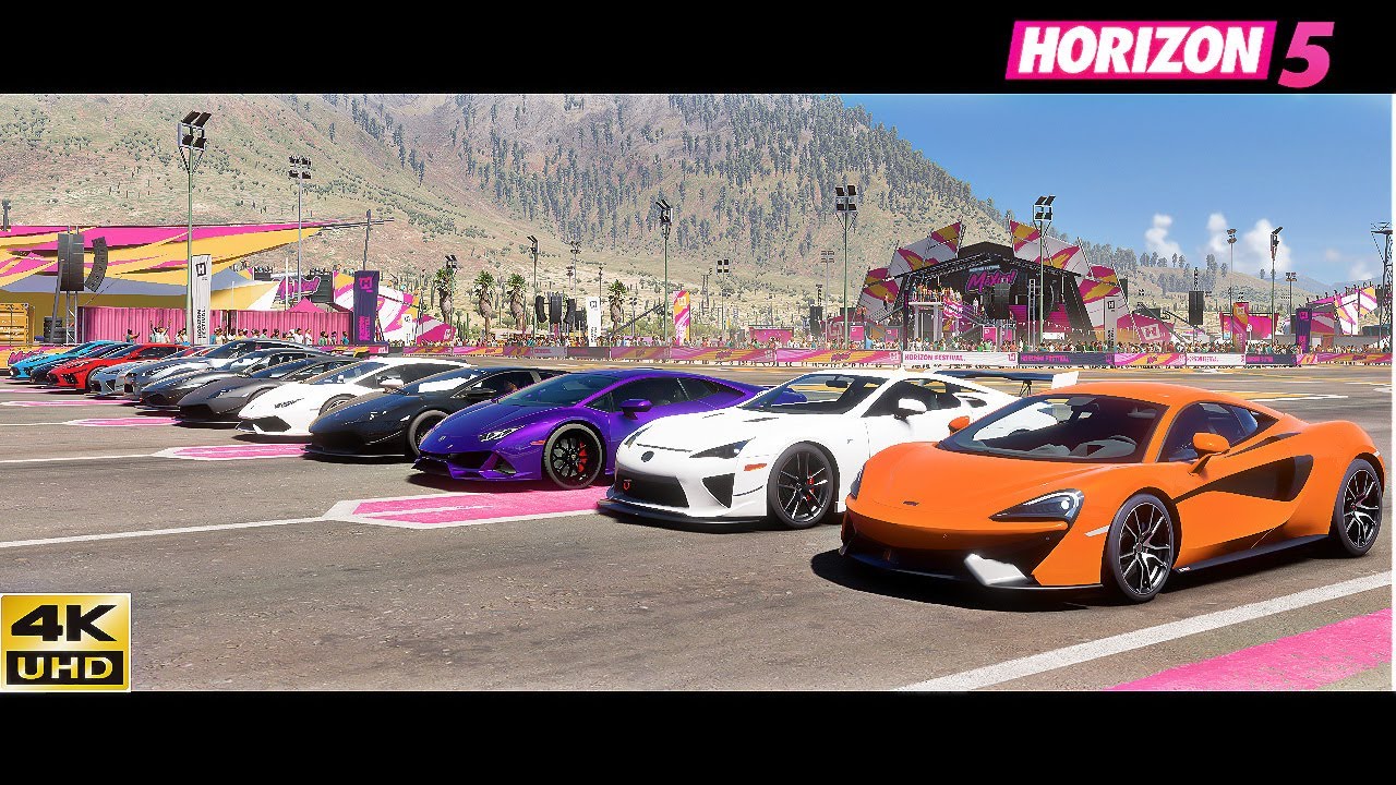 Top 30 Fastest Supercars Drag Race in Forza Horizon 5 (All Stock) YouTube