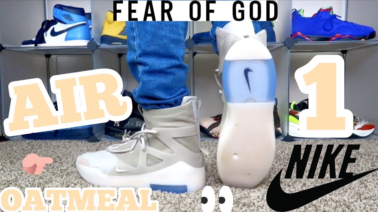 AIR FEAR OF GOD 1 “OATMEAL” ON FEET REVIEW. - YouTube