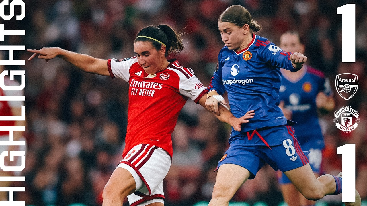SMILLA HOLMBERG WITH A LATE LEVELLER | HIGHLIGHTS | Arsenal vs Manchester United (1-1) | WSL