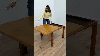 Midcentury Modern Dunbar Flip-Top Table – Hidden Expandable Design