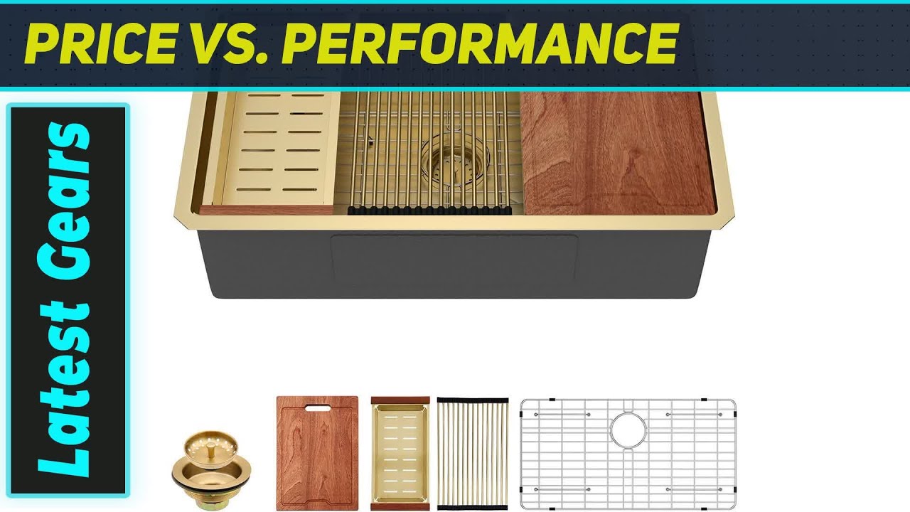 Lordear Gold Undermount Kitchen Sink - The Best Workstation Sink for Your Kitchen