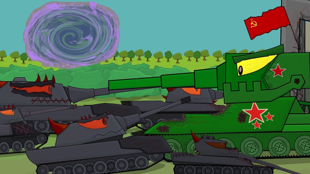 АДСКИЕ ТВАРИ ШТУРМУЮТ БАЗУ - остановит ли их наш КВ-6?? - мультики про танки