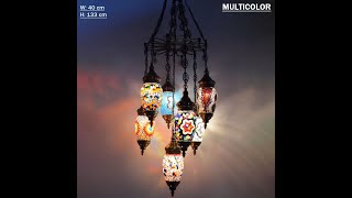 Turkish Mosaic Lamp, Moroccan Chandelier