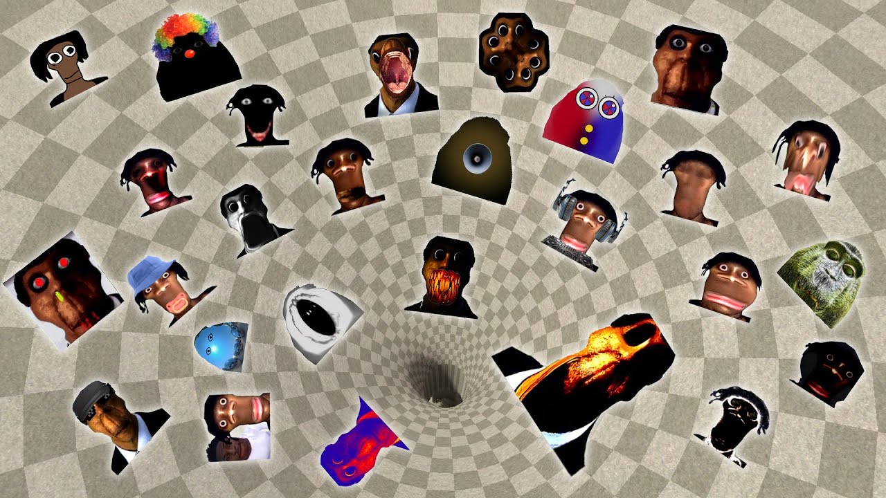 OBUNGA NEXTBOTS FAMILY, JUANDALE PRINGLE FAMILY, ANGRY MUNCI FAMILY Chase me in FUNNEL Garry's Mod