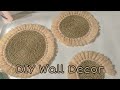 DIY WALL DECOR | CARA MEMBUAT WALL DECOR SENDIRI DARI TALI MENDONG DAN BENANG WOL