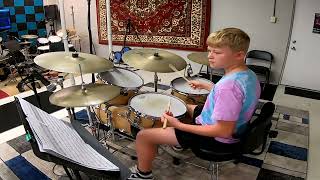 Reece Herzner (12 Years Old) Berklee 2025 Summer Drum Program "Placement Video"