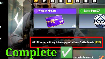 Kill 10 enemies with any sniper equipped with any 5 attachments