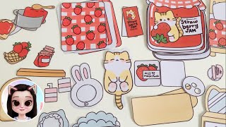 Strawberry Jam Cat Paper Squishy Book | Printouts from PinkChuDIY | Tabby’s Hobbies #papercraft