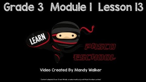 Grade 3 Module Lesson 13 Concept Development