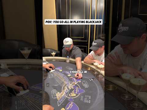 Going all in just to get a double down… a tale as old as time 😭 #casino #blackjack #gambling