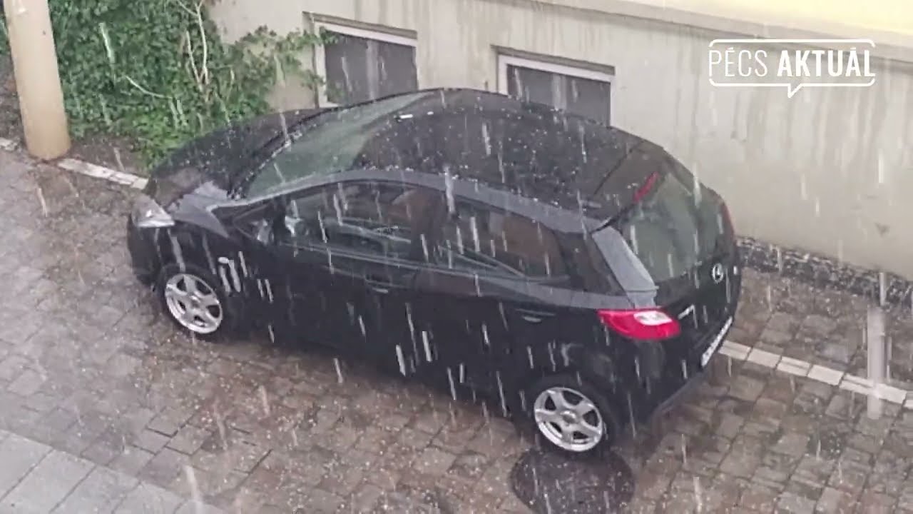 Brutális jégeső csapott le a belvárosra!