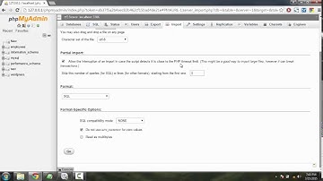 Import MySQL tables using phpMyAdmin
