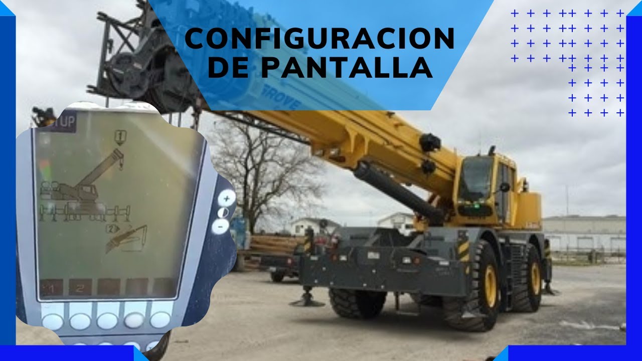 Configuración de pantalla IFLET-5 de grua Grove RT 890E [curso de operador de grua]