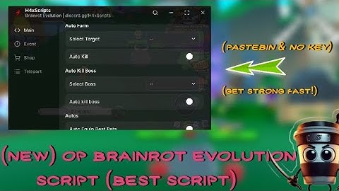 🔥 (BEST) OP Brainrot Evolution Script – Auto Farm, Hatch, Kill & More! (Free & No Key)