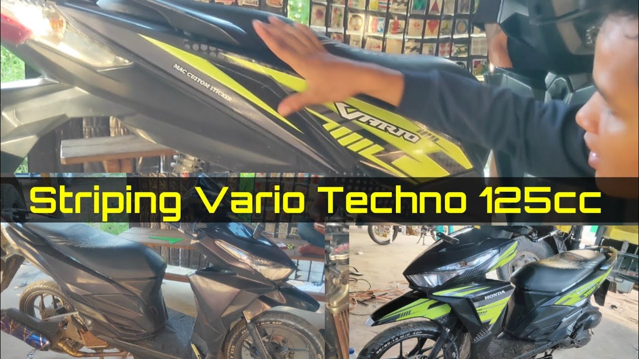 Pasang striping honda vario techno 125cc