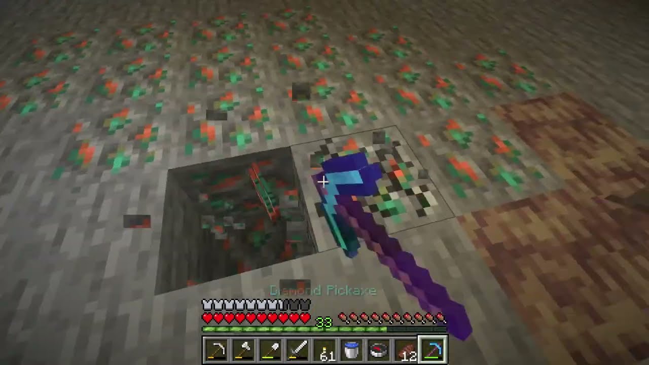 Minecraft:  Many copper ores in one spot