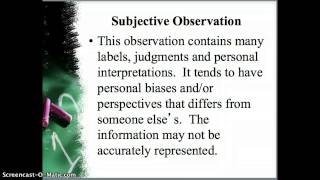 Writing Observations Part 1