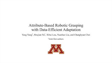 Attribute-Based Robotic Grasping with Data-Efficient Adaptation, T-RO 2024