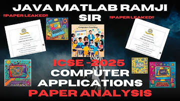 Computer Paper solution 2025 Exams - MCQ & Programs | Class 10th ICSE | Complete Paper Analysis