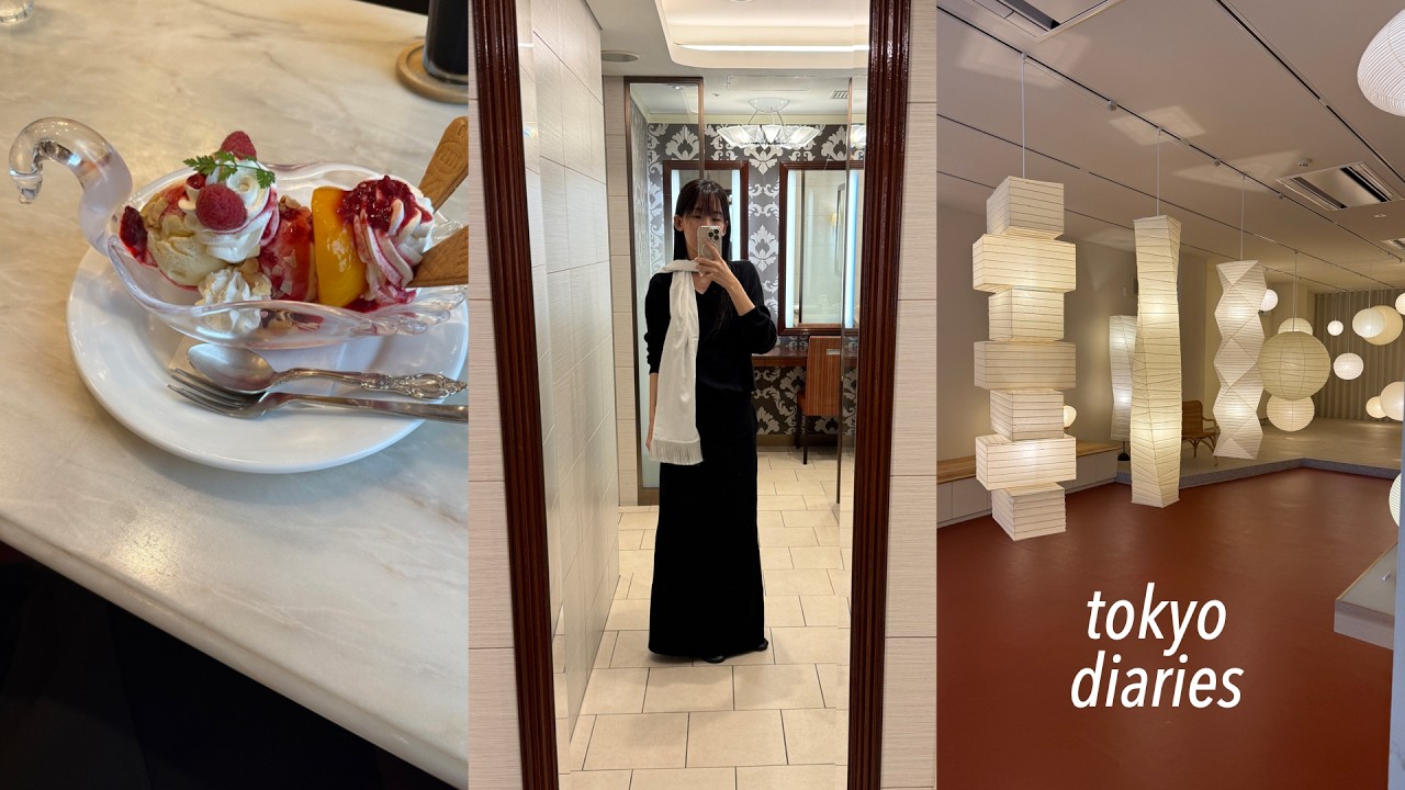 도쿄 여행 브이로그. 또 왔어요.. 미츠코시 특별식당🌹토라야, 사푸, 추천 카페. 아카리 조명. BODE TOKYO / rene 도쿄 브이로그