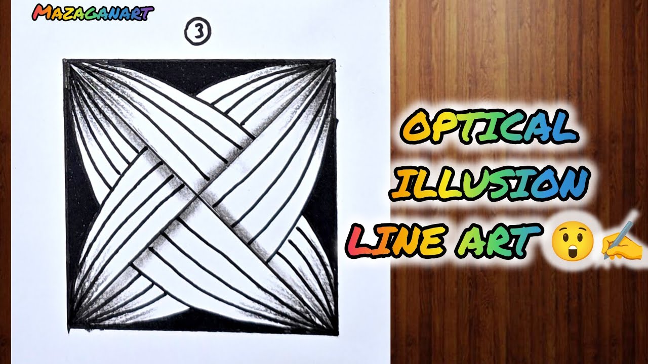 Amazing Optical Illusion Line Art | Easy Abstract Drawing with Lines