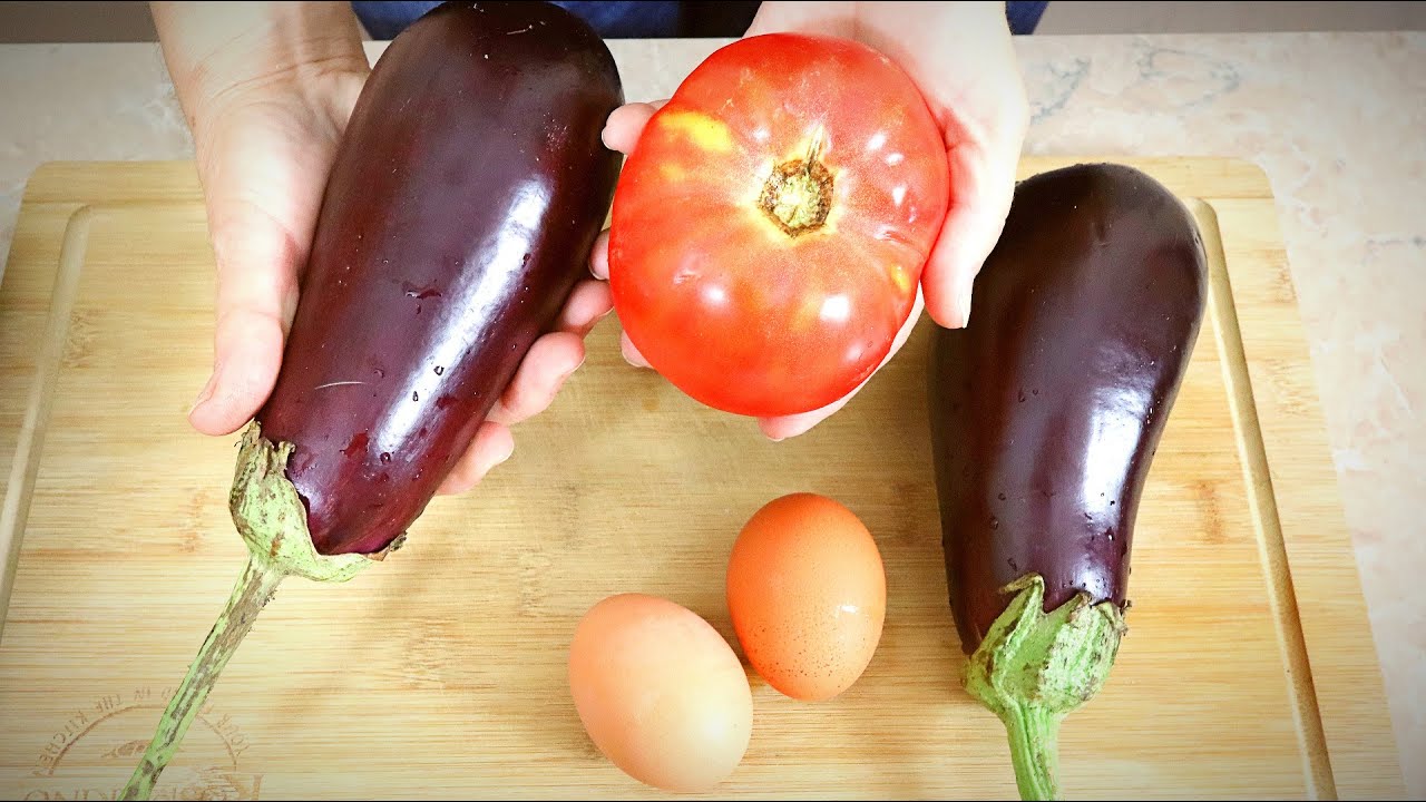 TRI NAMIRNICE🍆🍅🥚stavim u TIGANJ rucak je na stolu za 10 MINUTA patlidzan recept za 100 dinara/1evro