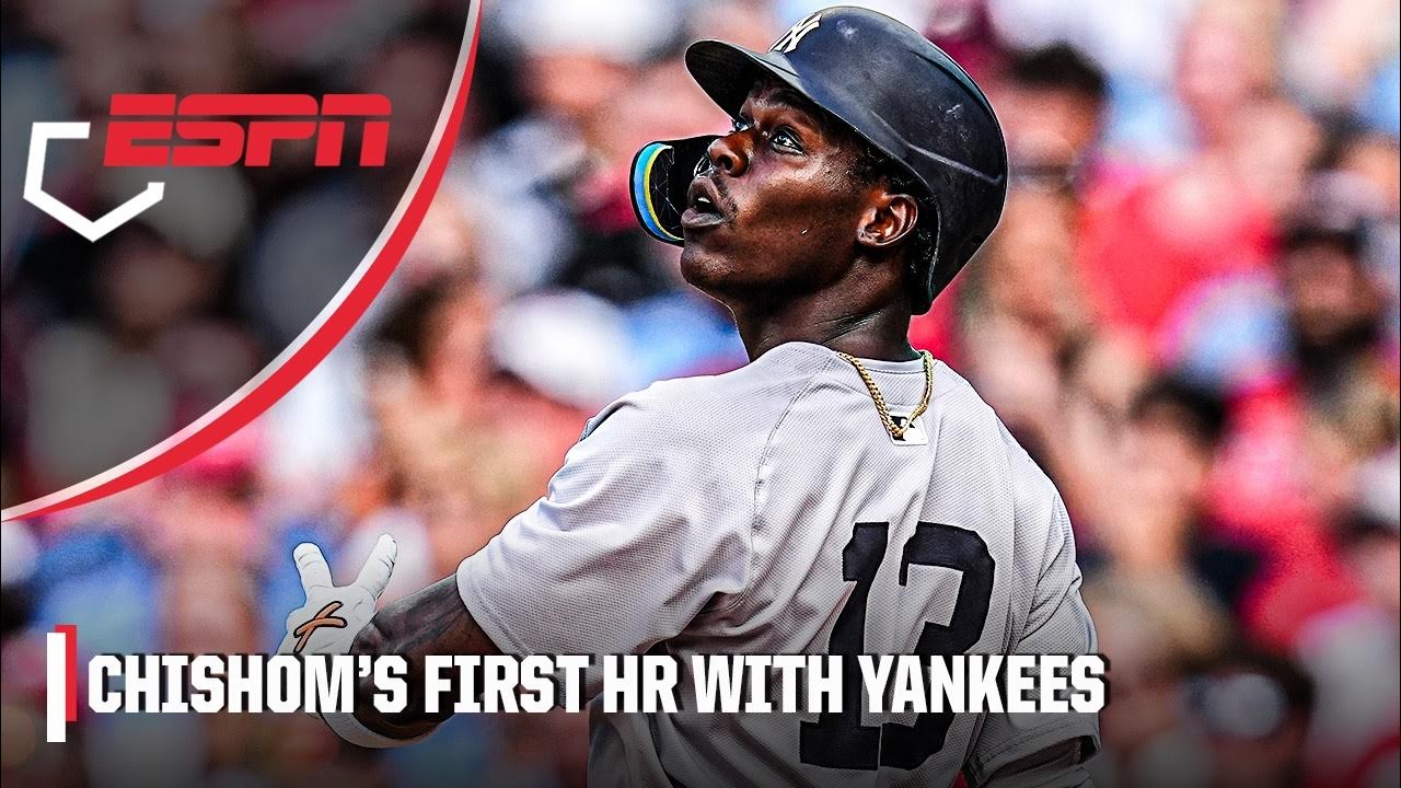 Jazz Chisholm Jr. hits his FIRST home run with the New York Yankees 🙌