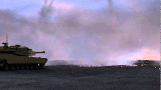 3d M1a1 Abrams pops smoke