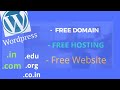 How to Create A Free Website – with Free domain , Free hosting with wordpress website developer