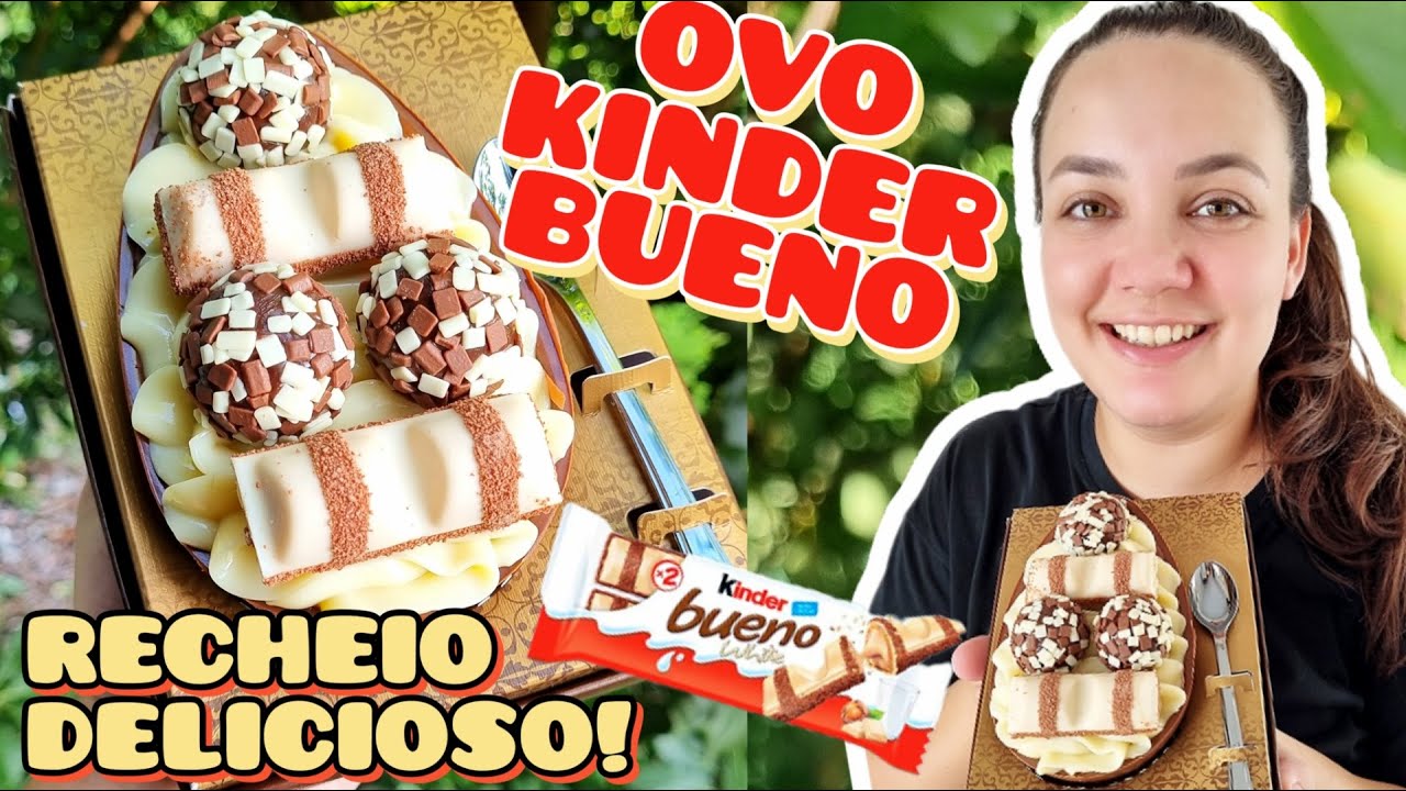 OVO DE COLHER TIPO KINDER BUENO - Recheio Muito Fácil e Delicioso | Páscoa 2024