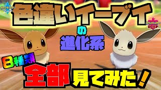 ポケモン剣盾 色違いイーブイ 全進化まとめ ソード シールド Youtube