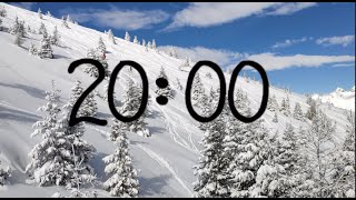 20 Minute Winter Countdown Timer With Calming Music ❄️ 🎵