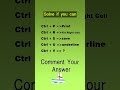 computer shortcut keys