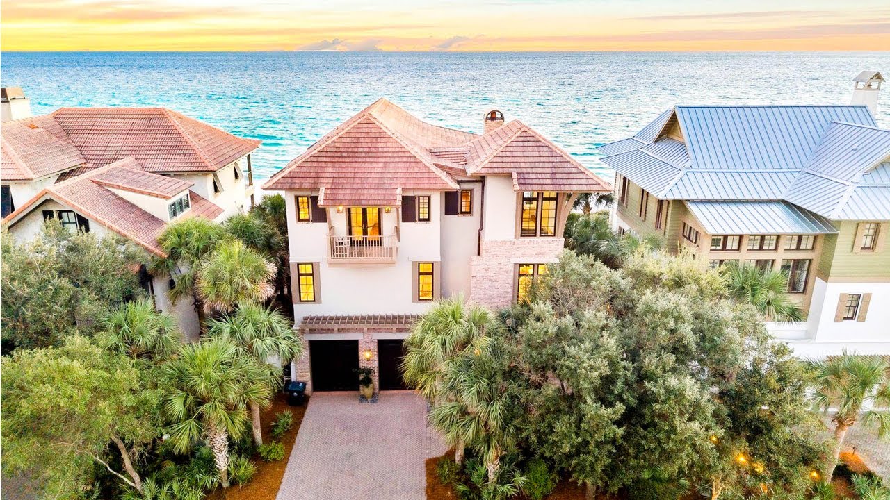 Luxury Beachfront House Tour 30A Santa Rosa Beach Florida - The Retreat