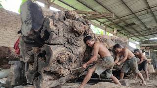 MONSTER LOG vs Industrial Sawmill – Extreme Wood Cutting Process