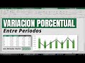 VARIACIÓN PORCENTUAL entre periodos con Excel